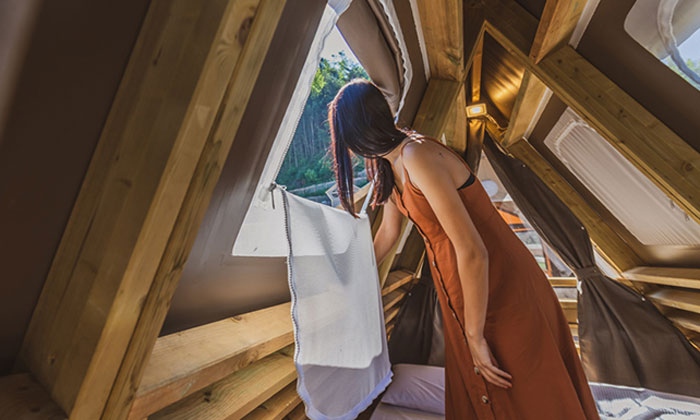 Vista esterna del Best Ledro Camping e dei Lodge sul Lago di Ledro