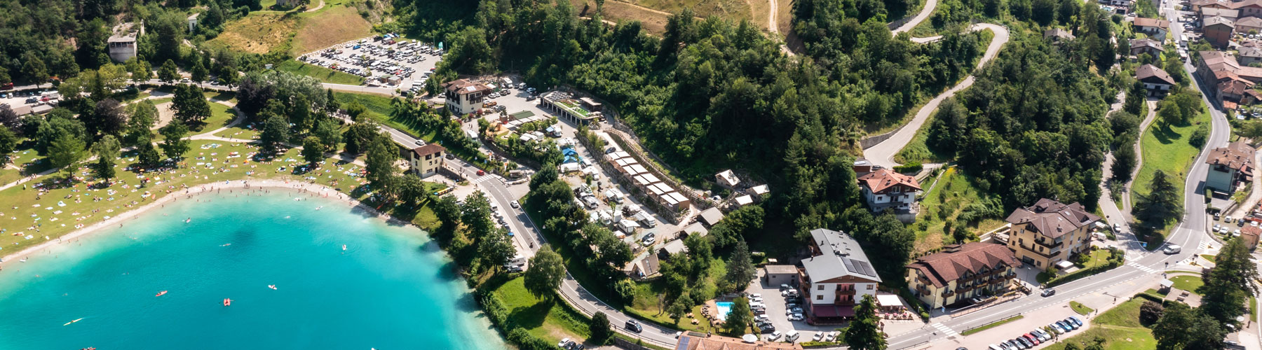Vista frontale sul Lago di Ledro dalla Panoramic Suite